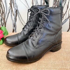 Ariat Heritage Black Paddock Riding Boots 10020123 Size 7 Wide